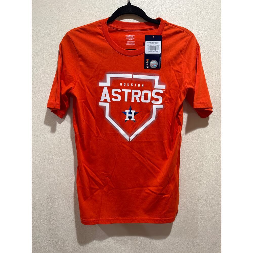 Youth Large Orange Houston Astros T-shirt New